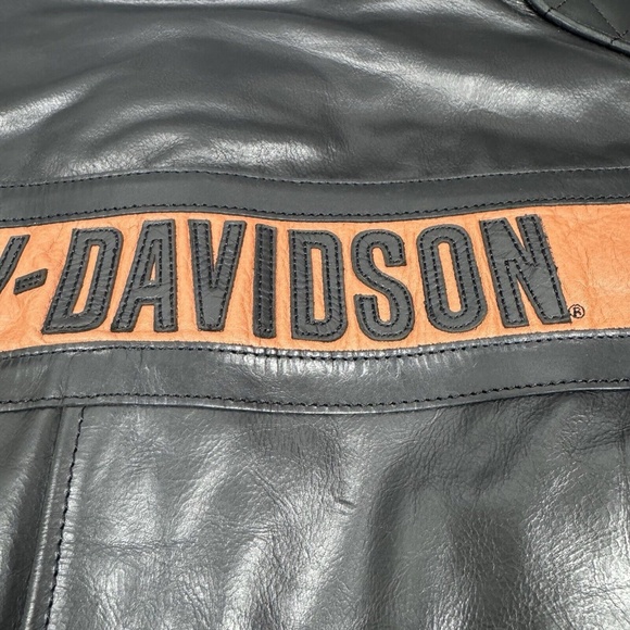 Harley Davidson Victory Sweep Size XXL Leather Jacket Black 98012-21VM **READ** - Picture 10 of 11